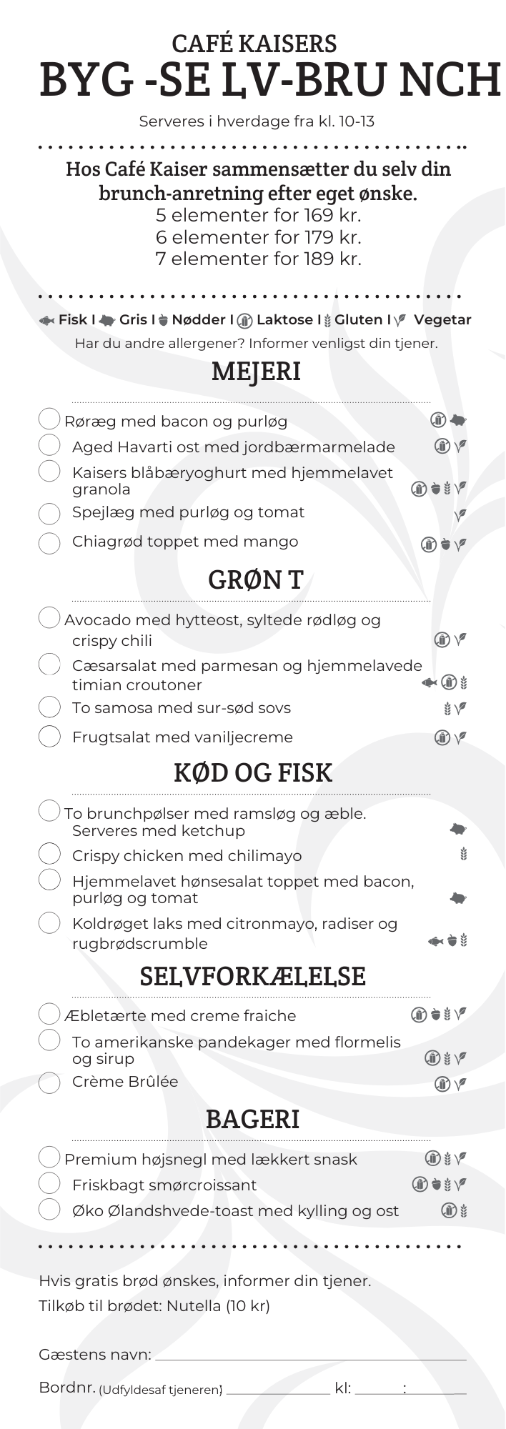 byg selv brunch bestillingsseddel - nov. 25